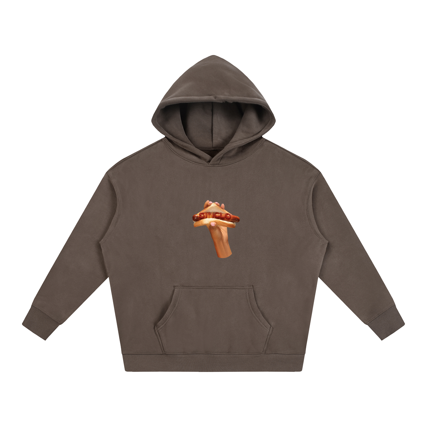 sosij sizzle oversized fleeced hoodie