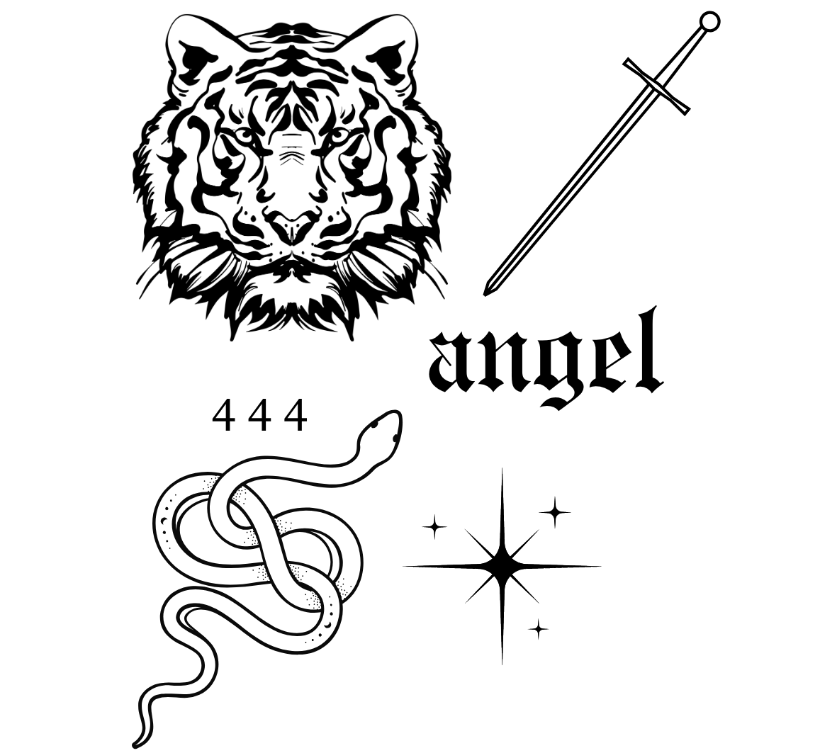 Front Gaily Bottle Tattoo Engraving Designs Add-On Preview