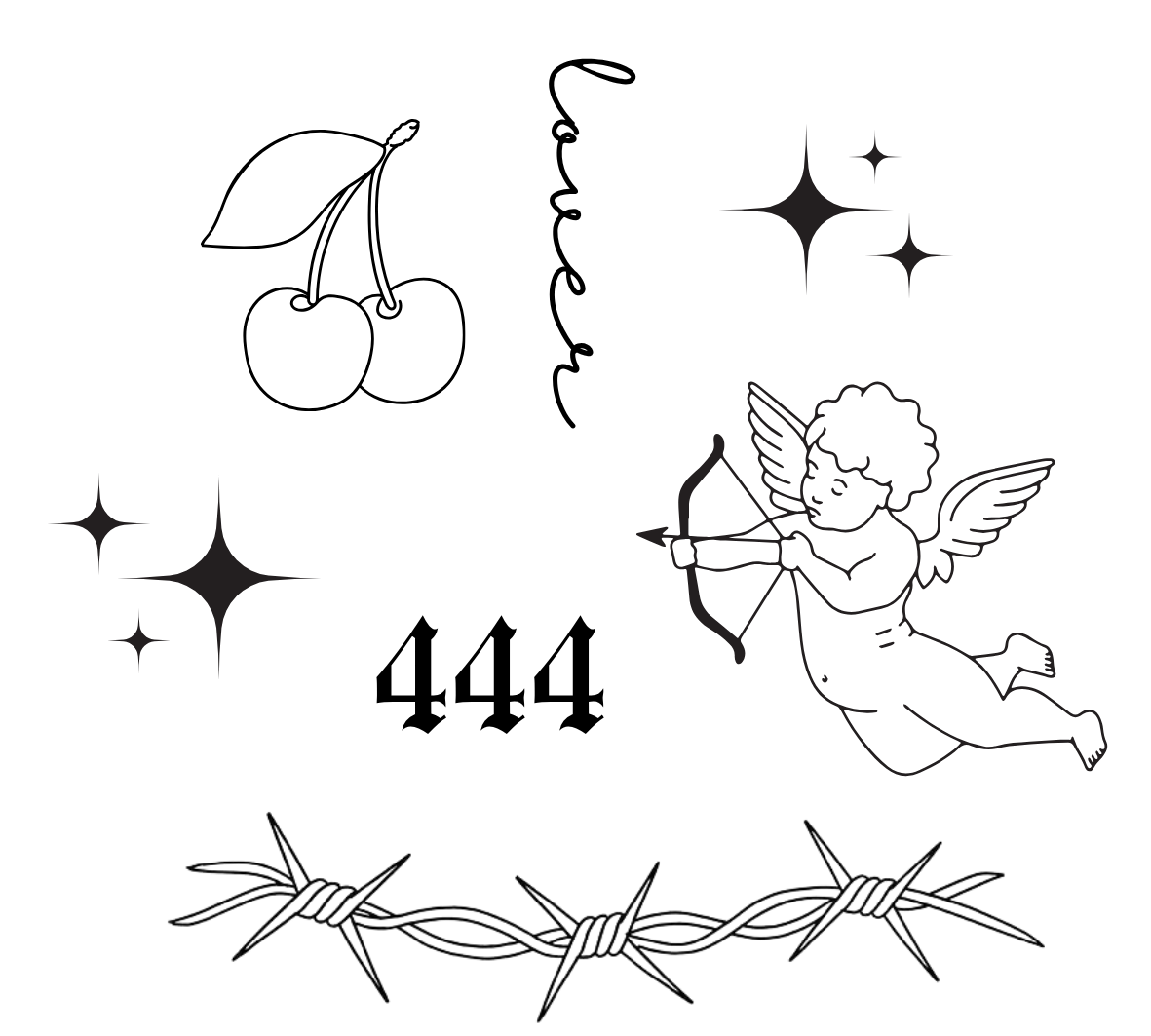 Front Gaily Bottle Tattoo Engraving Designs Add-On Preview