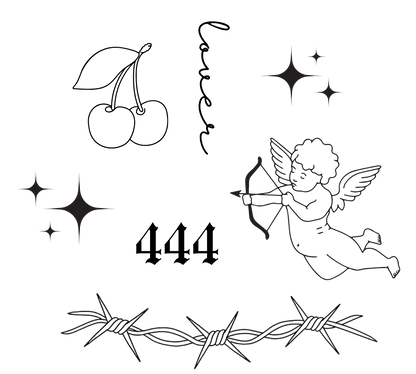 Front Gaily Bottle Tattoo Engraving Designs Add-On Preview
