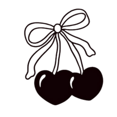 bow cherry hearts