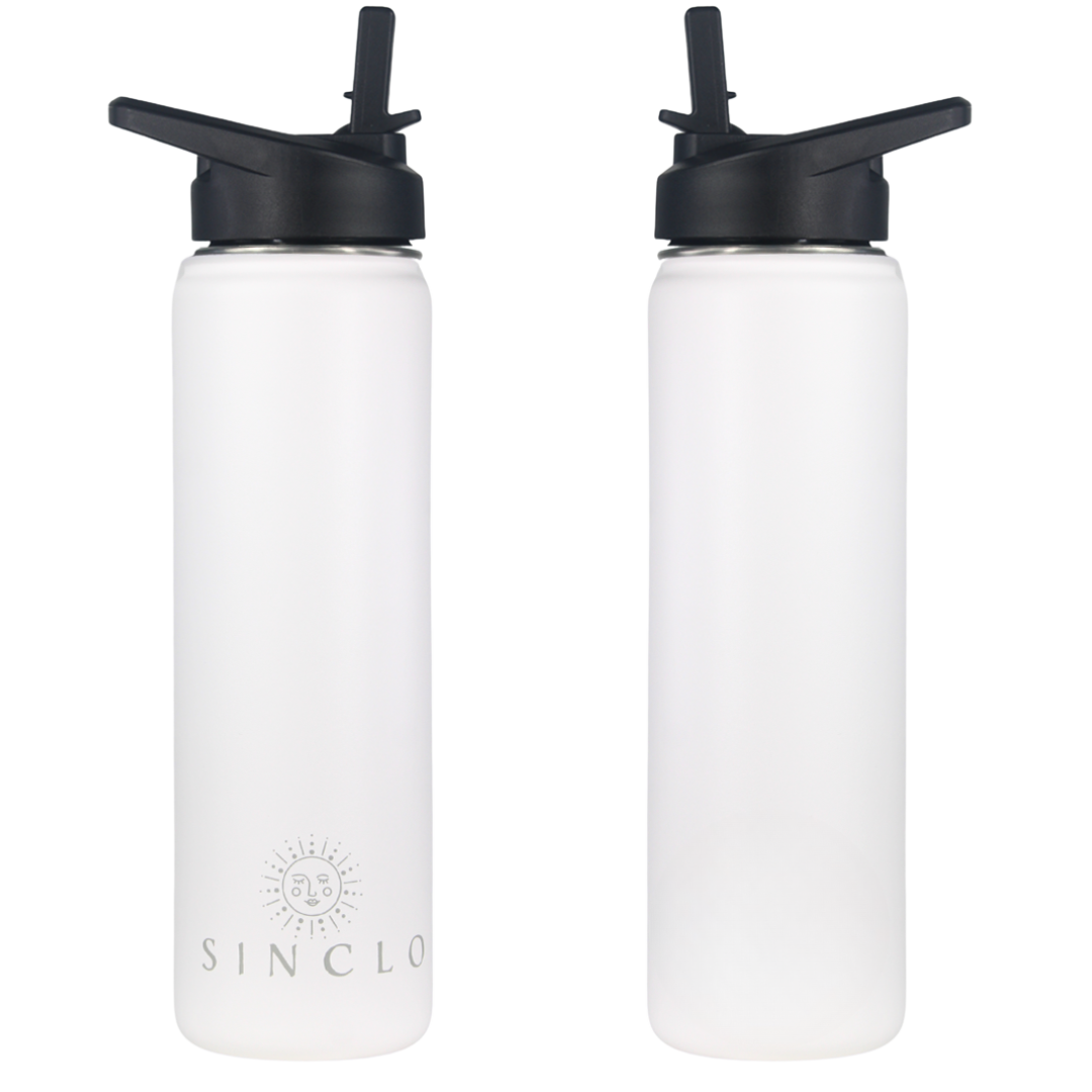 The Stevie 675ml Water Bottle (White)