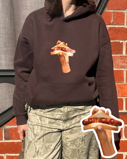 sosij sizzle oversized fleeced hoodie
