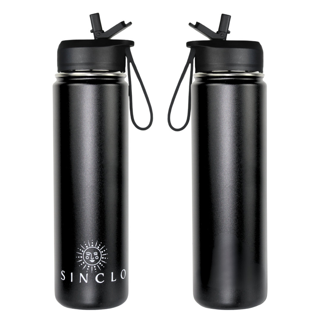 The Stevie 675ml Water Bottle (Black)
