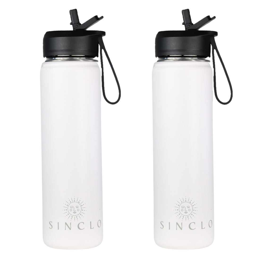 The Stevie 675ml Water Bottle (White)