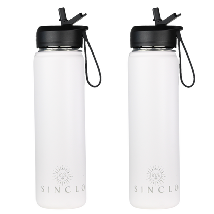 The Stevie 675ml Water Bottle (White)