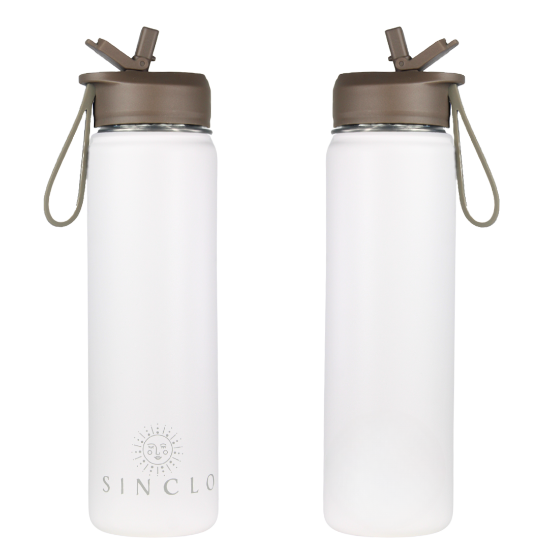 The Stevie 675ml Water Bottle (White)