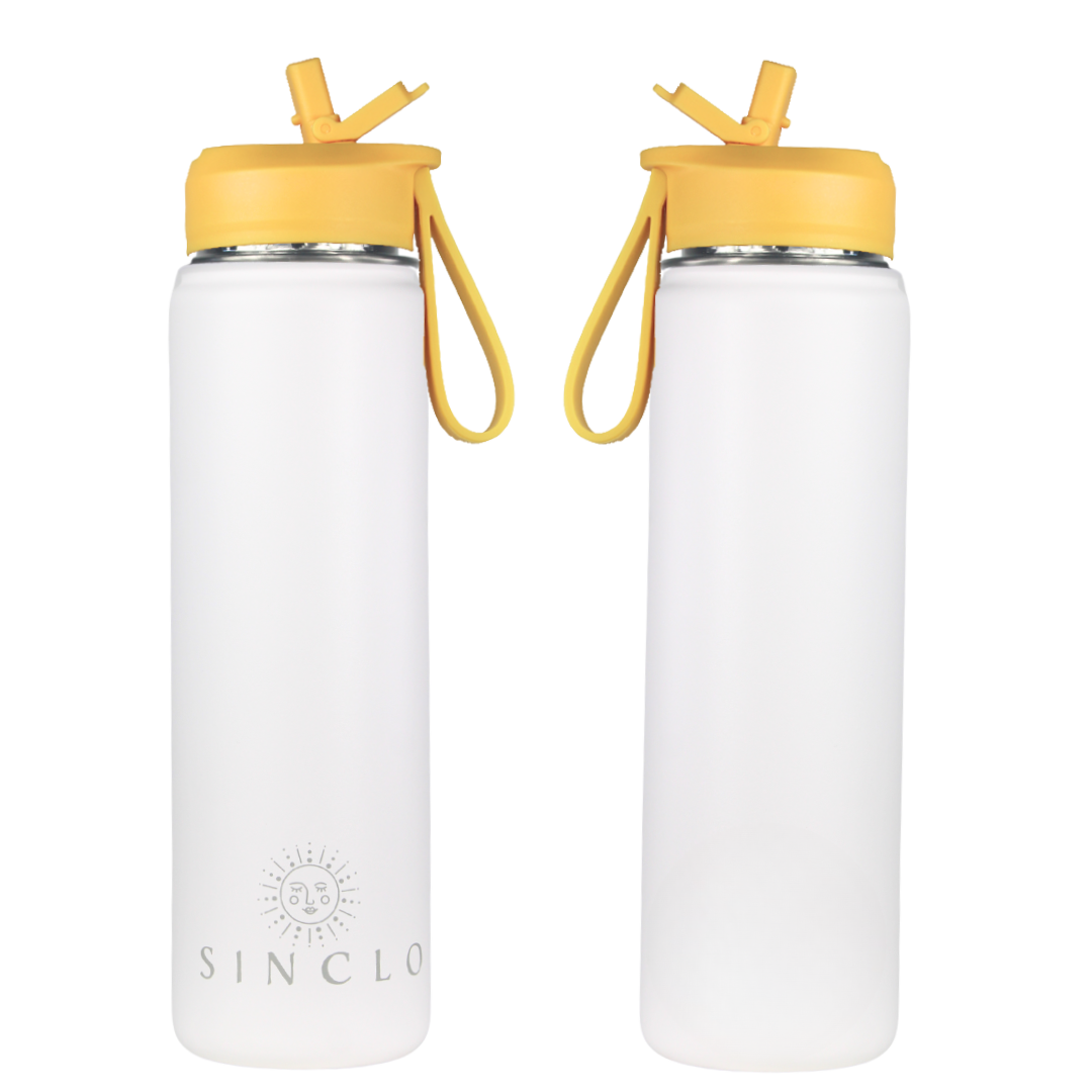 The Stevie 675ml Water Bottle (White)