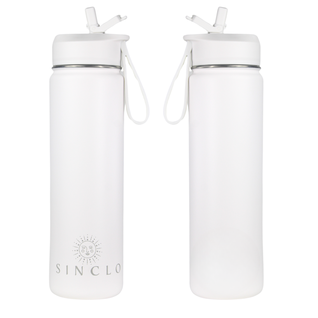 The Stevie 675ml Water Bottle (White)