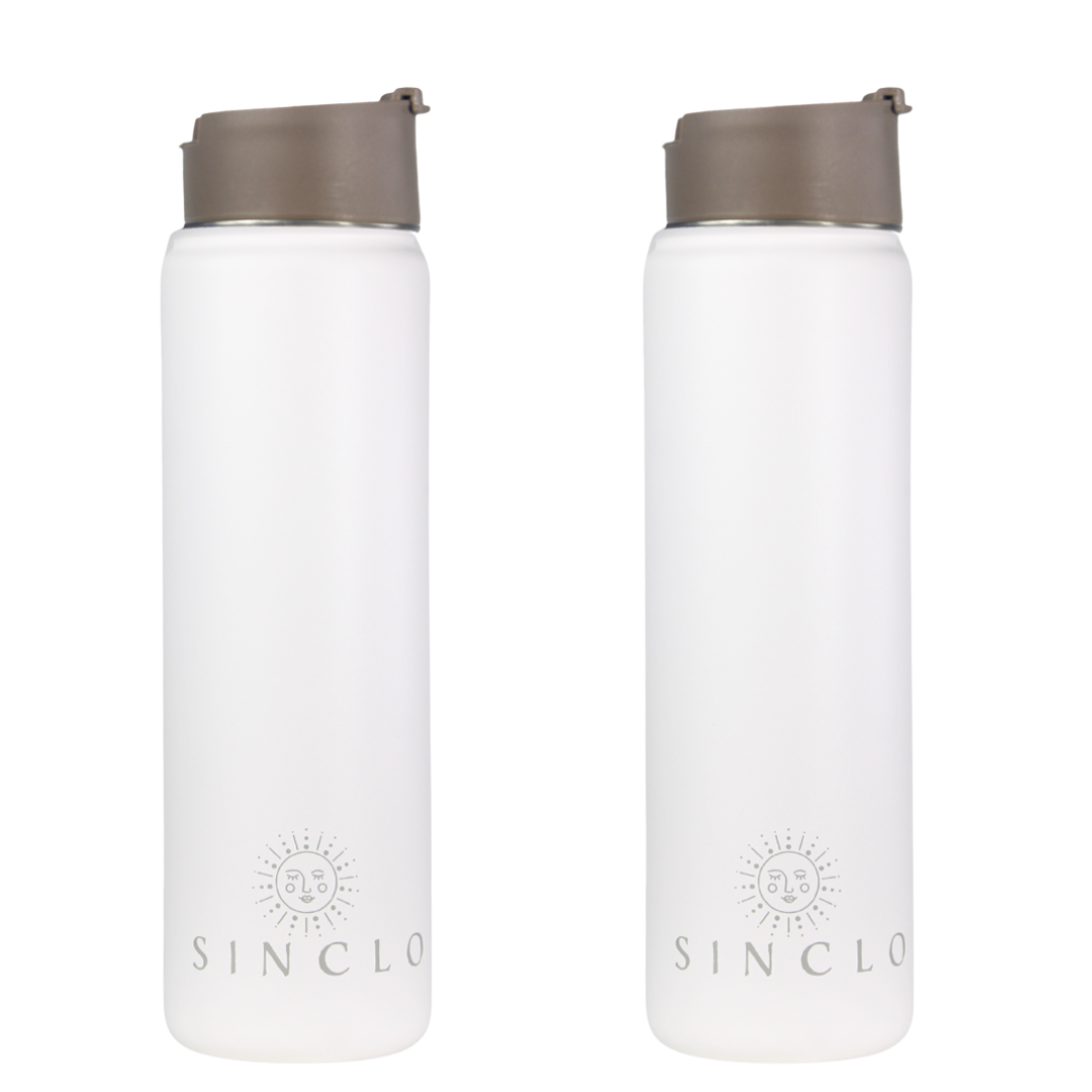 The Stevie 675ml Water Bottle (White)