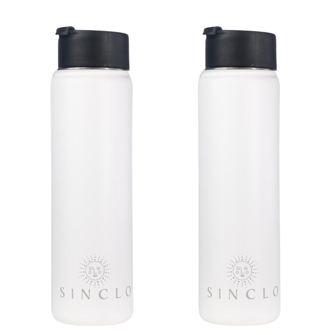 The Stevie 675ml Water Bottle (White)