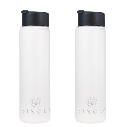 The Stevie 675ml Water Bottle (White)