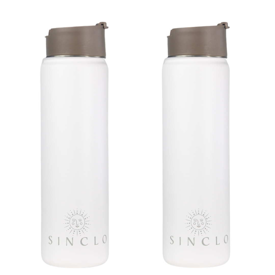 The Stevie 675ml Water Bottle (White)