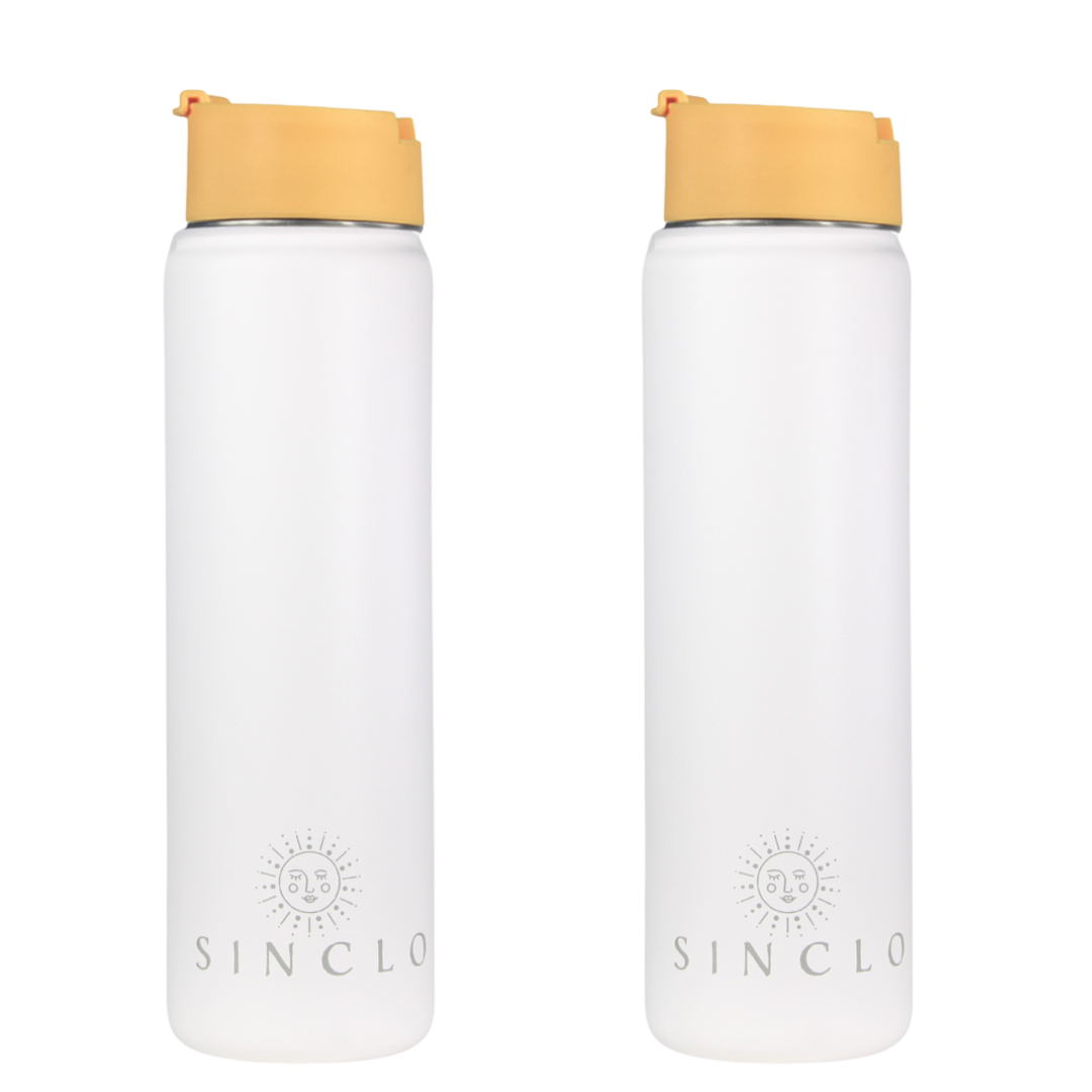 The Stevie 675ml Water Bottle (White)
