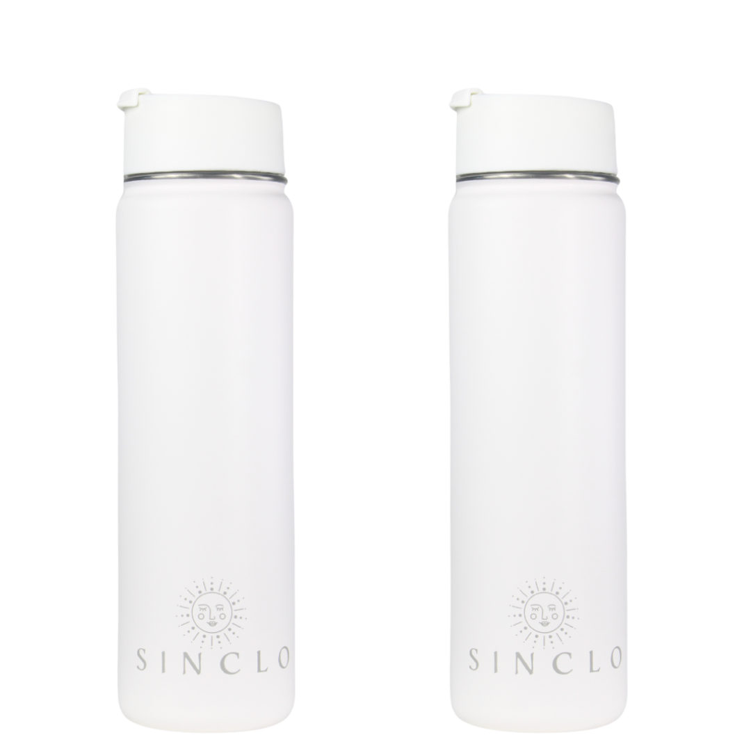 The Stevie 675ml Water Bottle (White)