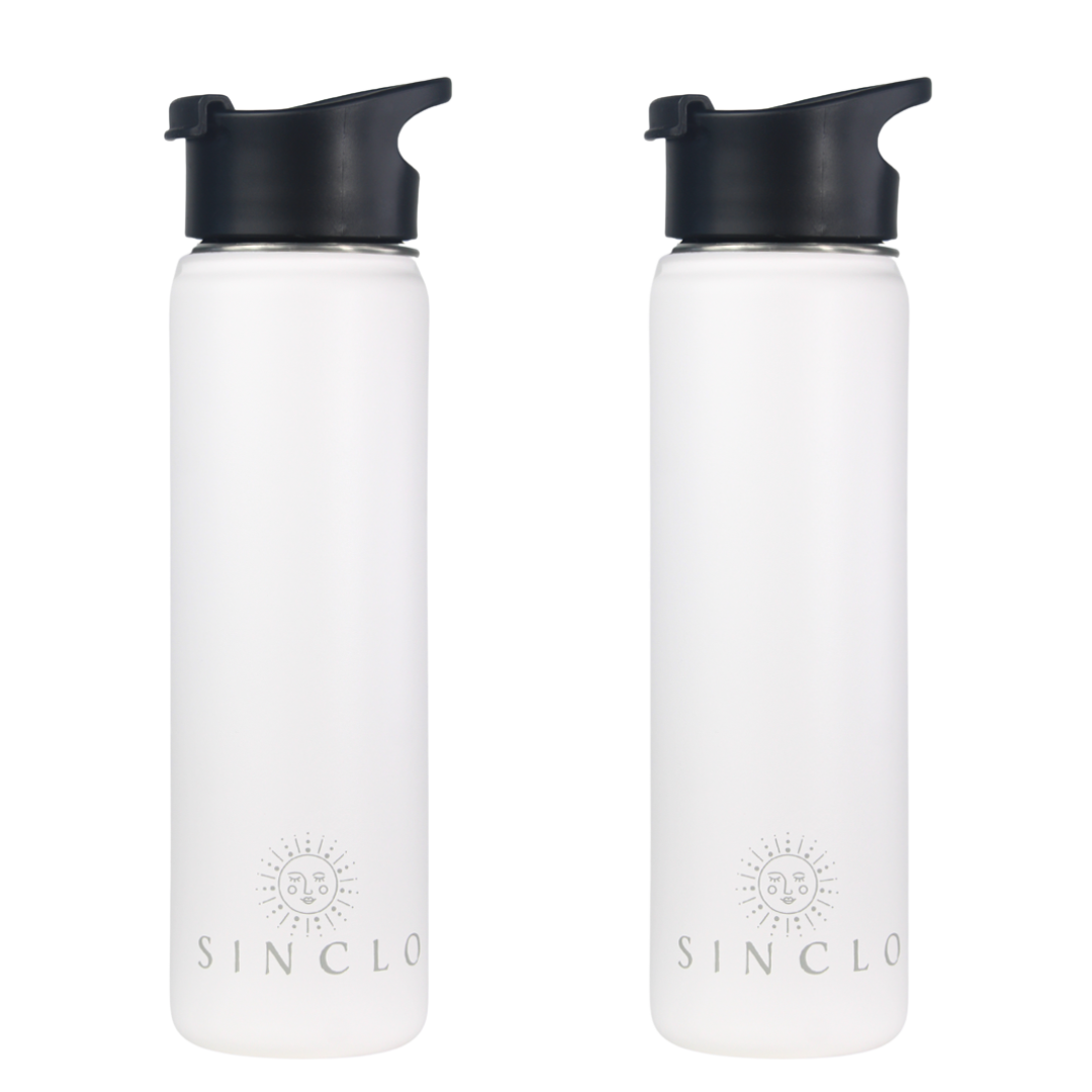 The Stevie 675ml Water Bottle (White)