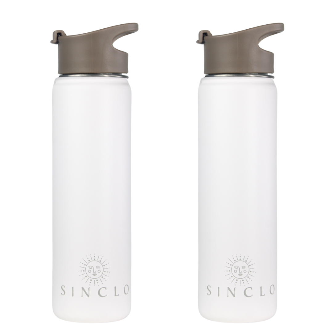The Stevie 675ml Water Bottle (White)