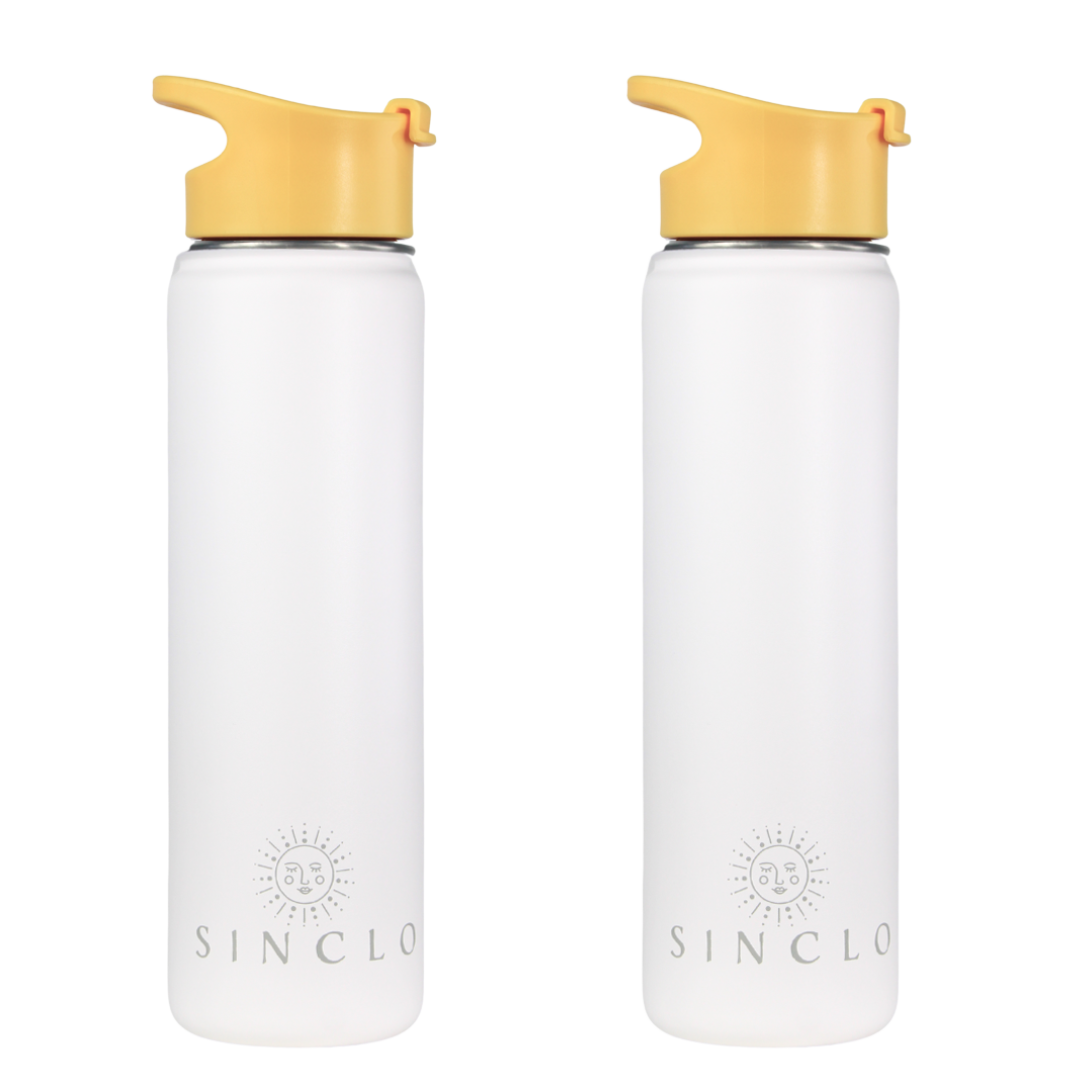 The Stevie 675ml Water Bottle (White)