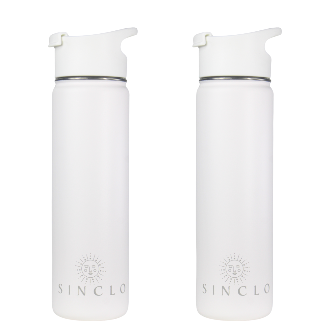The Stevie 675ml Water Bottle (White)