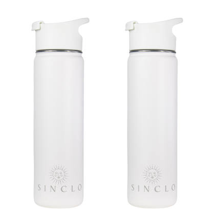 The Stevie 675ml Water Bottle (White)