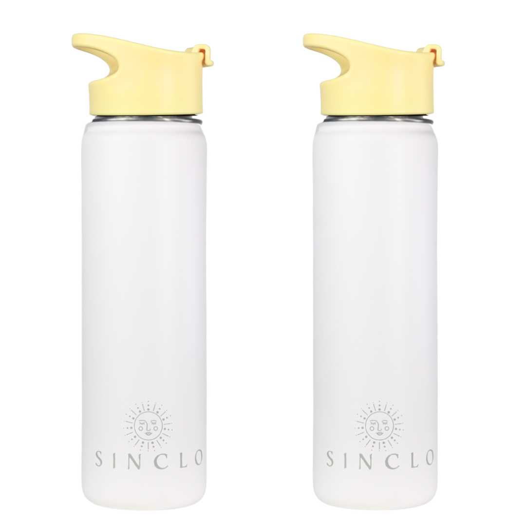 The Stevie 675ml Water Bottle (White)