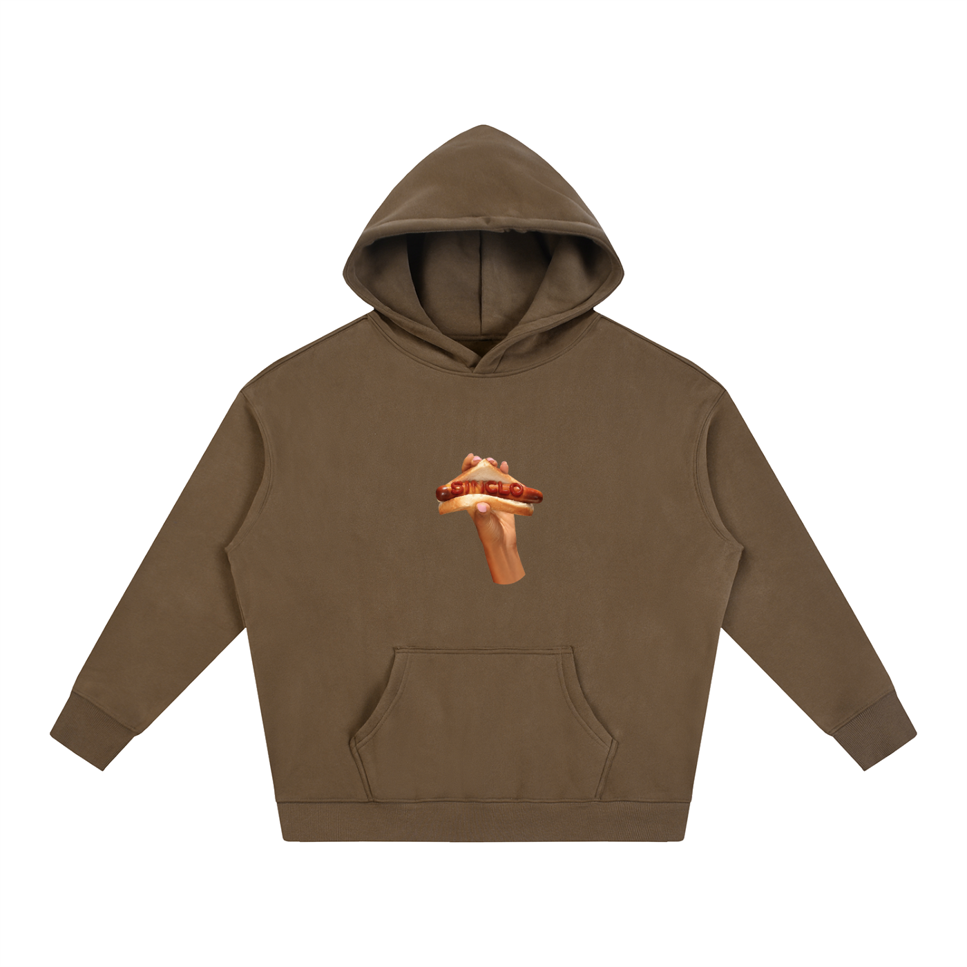 sosij sizzle oversized fleeced hoodie